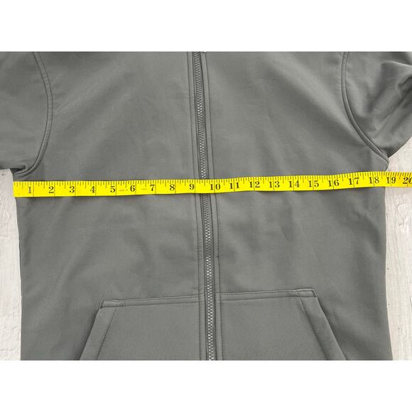 CG Habitats Tech Zip Hoodie Gray Thumb Holes Breathable Zip Pockets Jacket Small - Picture 8 of 9
